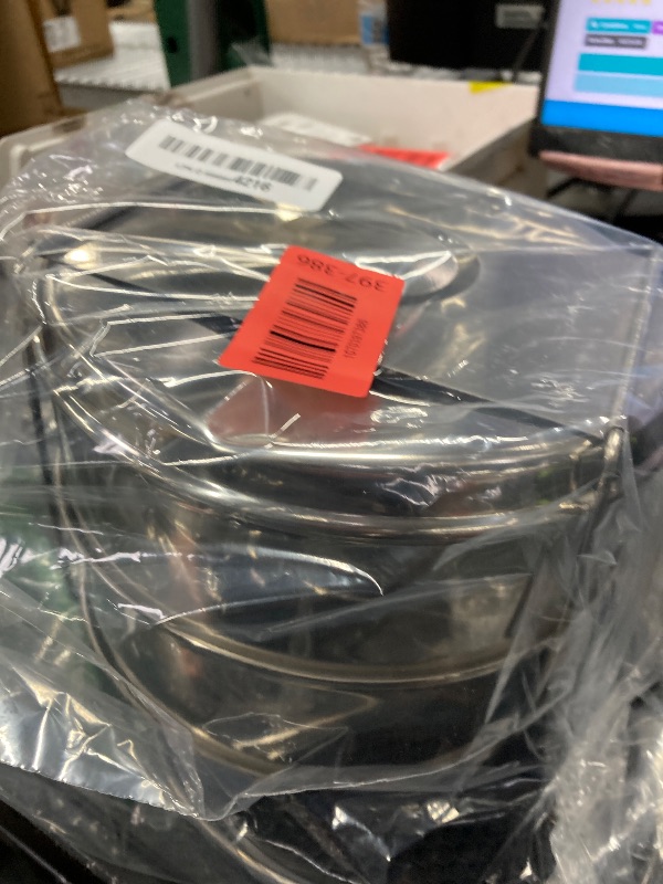 Photo 1 of **SMALL DENT ON BOTTOM**Aozita Stackable Steamer Insert Pans with Sling for Instant Pot Accessories 6/8 qt - Pot in Pot, Baking, Casseroles, Lasagna Pans, Food Steamer for Pressure Cooker, Upgrade Interchangeable Lids