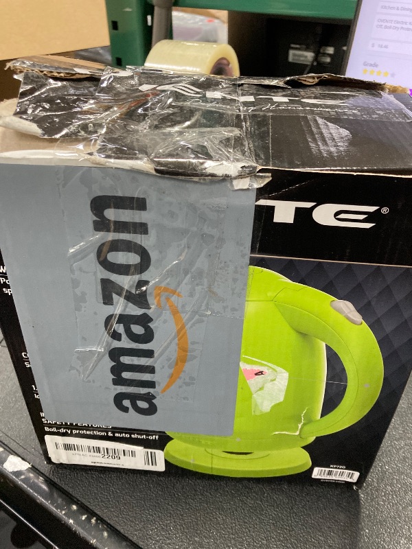 Photo 1 of **Its doesn't work**OVENTE Electric Kettle, 1.7L Fast Boiling Water Heater for Coffee or Tea, BPA Free with Water Level Gauge, Auto Shut-Off, Boil-Dry Protection, Indicator Light and Removable Filter, Green KP72G