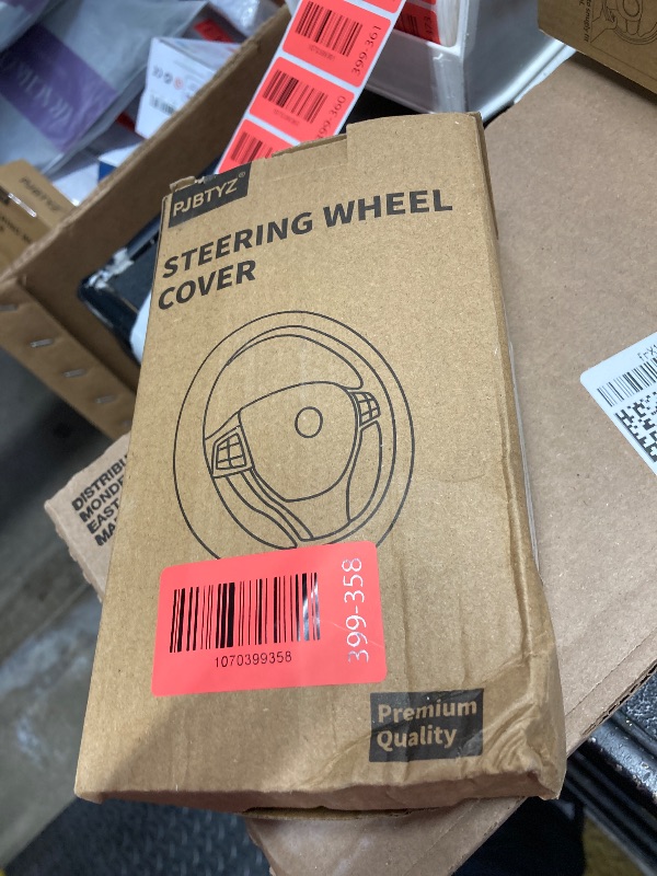 Photo 1 of ?2025 Model? Breathable Soft Leather Car Steering Wheel Cover for Men Women, Non-Slip, Comfortable,Universal 15 inches Steering Wheels, Black