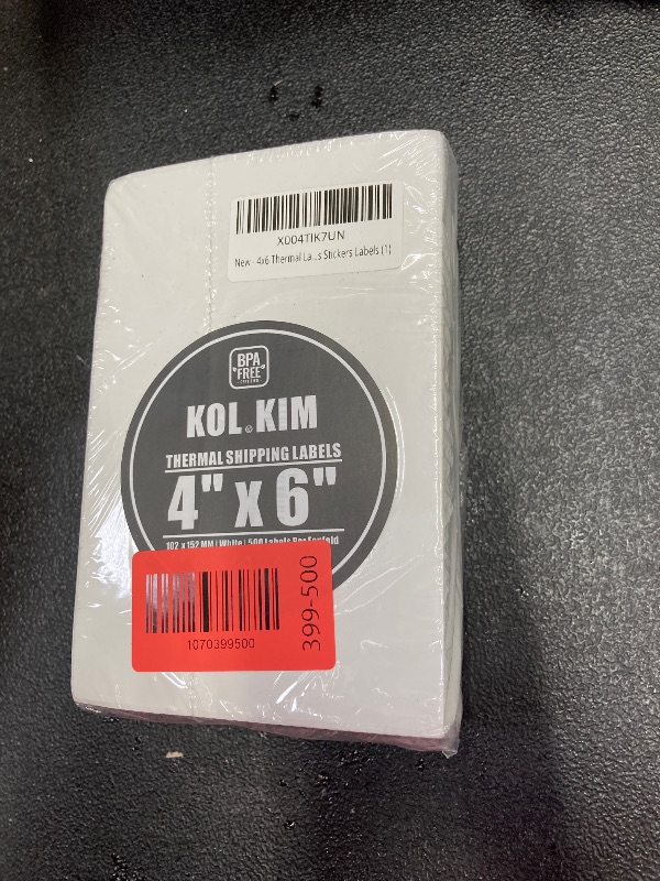 Photo 1 of (Pack of 500) 4x6 Direct Thermal Shipping Labels – Perforated Fanfold with Strong Adhesive, Compatible with for Nelko (PL70E)/for Rollo/for MUNBYN/for POLONO Label Printers, Commercial Grade