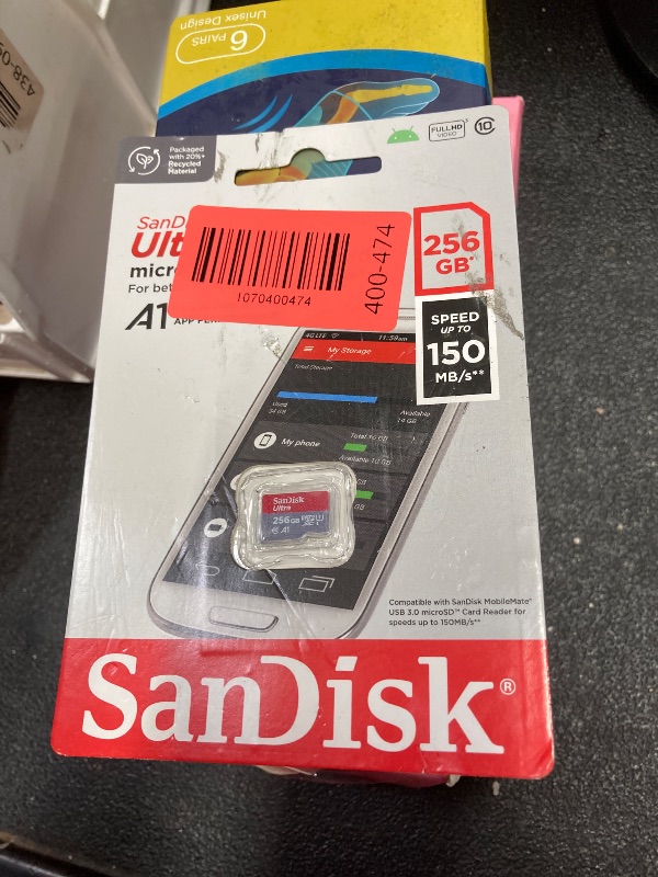 Photo 1 of [Older Version] SanDisk 256GB Ultra microSDXC UHS-I Memory Card with Adapter - 100MB/s, C10, U1, Full HD, A1, Micro SD Card - SDSQUAR-256G-GN6MA