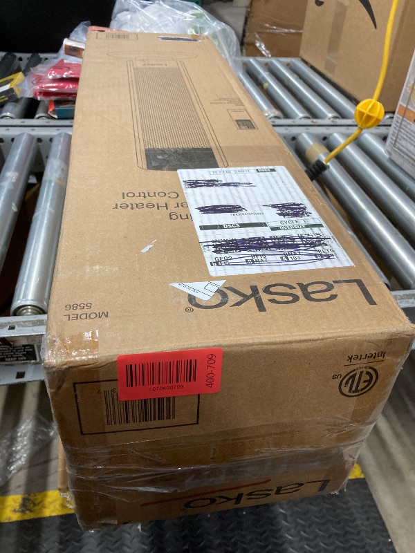 Photo 1 of ***MISSING REMOTE***Lasko Oscillating Digital Ceramic Tower Heater for Large Rooms, with Adjustable Thermostat, Timer and Remote Control, 29 Inches, 1500W, Black, 5586***MISSING REMOTE***