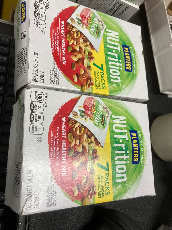 Photo 1 of (4 pack) PLANTERS NUT-RITION Heart Healthy Nut Mix, Shelf Stable, Plant Based Protein, 1 oz Plastic Package (7 Count)******2