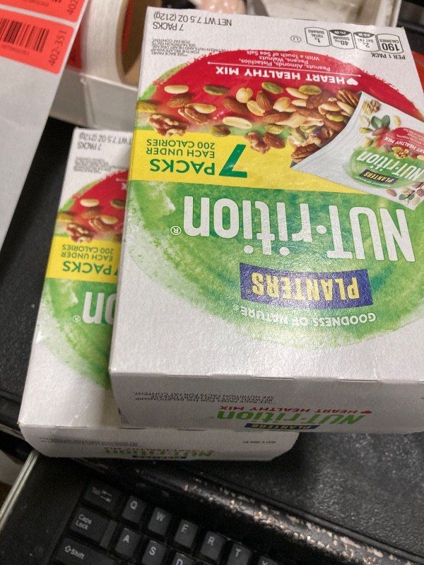 Photo 1 of (4 pack) PLANTERS NUT-RITION Heart Healthy Nut Mix, Shelf Stable, Plant Based Protein, 1 oz Plastic Package (7 Count)******2