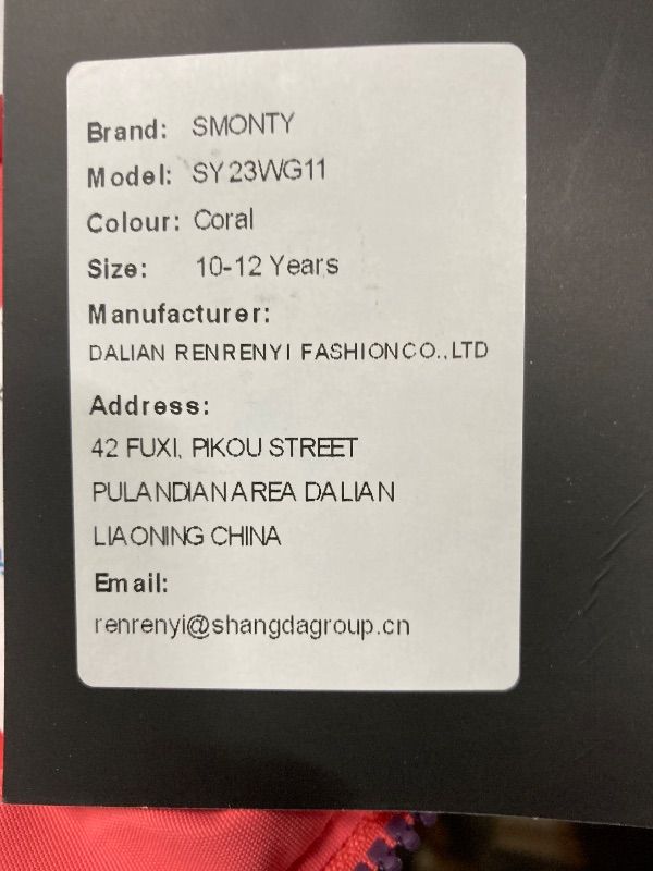Photo 1 of ***SIZING MAY RUN A LITTLE SMALLER THAN STATED***SMONTY Girls Boys Ski Suit Kids Snowsuits Waterproof Snowboard Elastic Hood Jacket with Bib Pants, Windproof Winter Warmth(10-12 Years,Coral)***SIZING MAY RUN A LITTLE SMALLER THAN STATED***