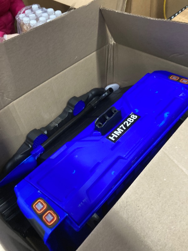 Photo 1 of ***MISSING PARTS***BKIRNP 24V 2 Seater Kids Ride on Car Truck, Ride on UTV W/,24 Volt Ride on Toys W/ Dump Bed/Shovel, LED Light, Music, Remote Control,6 Wheels Ride On Toys for Boys Girls Blue  ***MISSING PARTS***
***SOME DIRT RESIDUE, SCUFFS/SCRATCHES, 