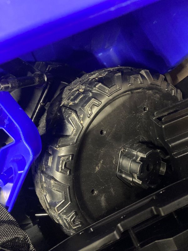 Photo 1 of ***MISSING PARTS***BKIRNP 24V 2 Seater Kids Ride on Car Truck, Ride on UTV W/,24 Volt Ride on Toys W/ Dump Bed/Shovel, LED Light, Music, Remote Control,6 Wheels Ride On Toys for Boys Girls Blue  ***MISSING PARTS***
***SOME DIRT RESIDUE, SCUFFS/SCRATCHES, 