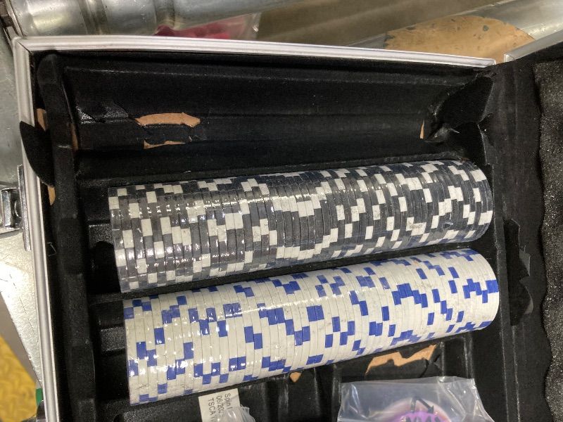 Photo 1 of **CASE IS DAMAGED IN AND OUTSIDE**Spin Master Games, Cardinal Classics, 300-Piece Poker Set with Aluminum Carrying Case & Professional Weight Chips & Poker Dice, for Ages 8+