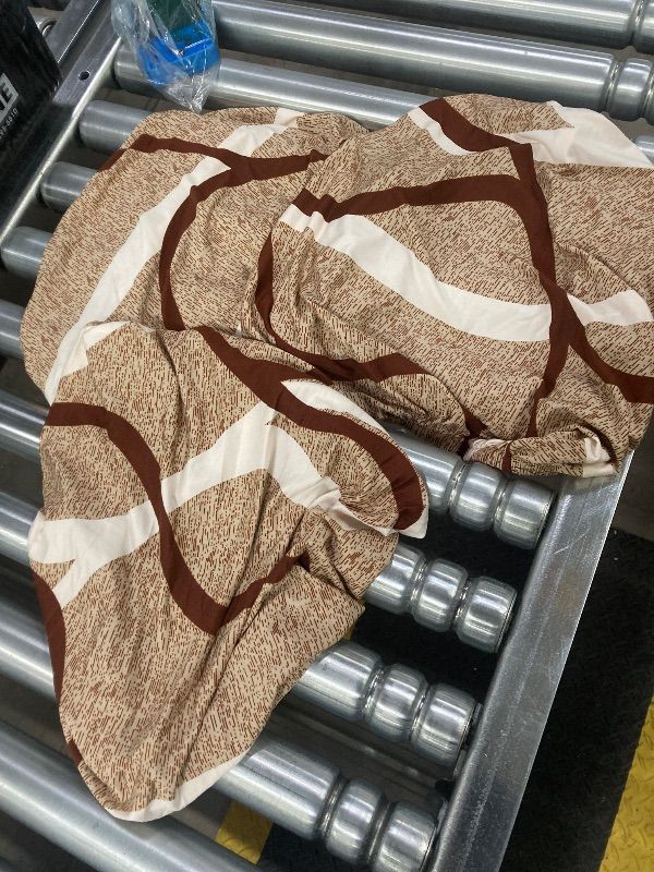 Photo 1 of ***MISSING ONE COVER -SET OF 3 ***SearchI Seat Covers for Dining Room Chairs Stretch Printed Chair Seat Covers Set of 3, Removable Washable Upholstered Chair Seat Protector Cushion Slipcovers for Kitchen, Office(Beige)