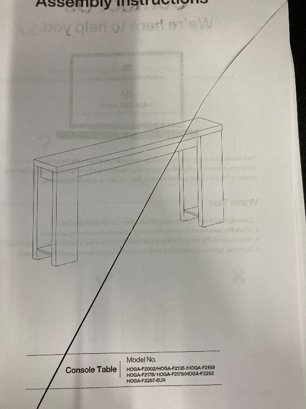 Photo 1 of  Classic Solid Wood Console Table - 56 Inch Modern Farmhouse Entryway Table - Easy Assembly Living Room Furniture for Behind The Couch, Entryway, or Hallway (Brown)