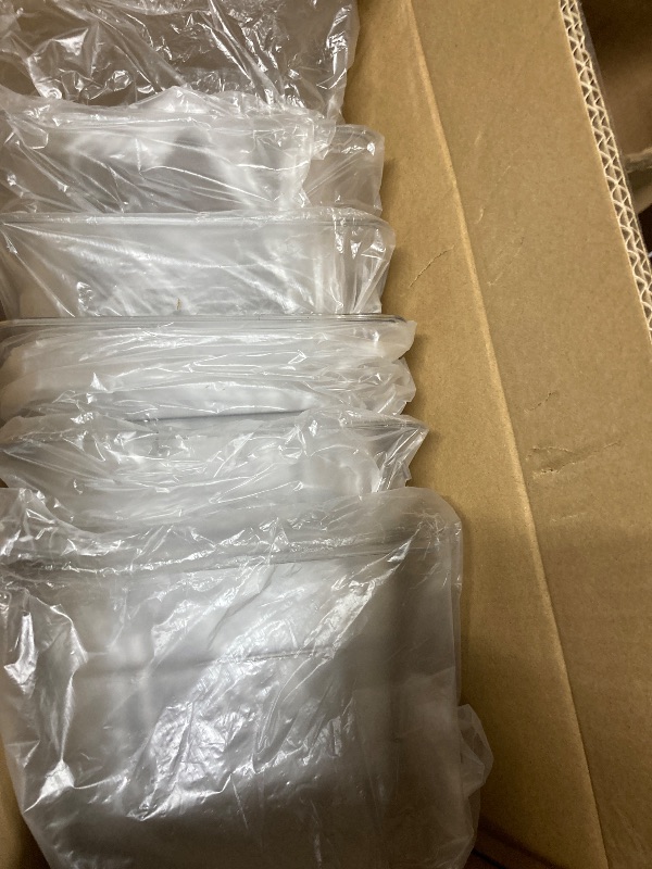 Photo 1 of **MISSING LIDS***Finopro 6Pack Food Pans, 1/6 Size 6 Inch Deep Commercial Food Storage Containers, Polycarbonate, Clear (Click to select 1/6 Size, 6" Deep With lid)