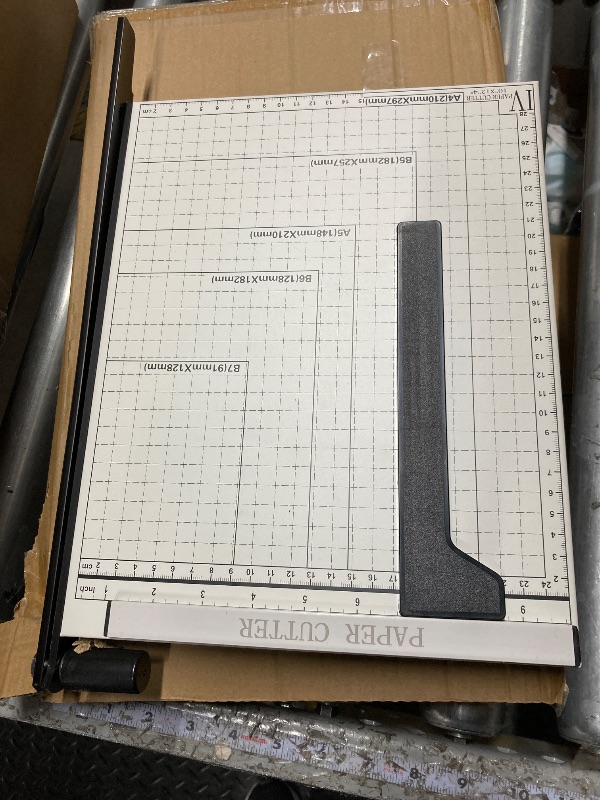 Photo 1 of 12" Guillotine Paper Cutter,Paper Cutter for Cardstock Heavy Duty 12 inch,Cut Cleanly and Quickly,12" Cut Length,10 Sheet Capacity.Paper Trimmer for Classroom,Cardstock, Art Projects,and Office Use.