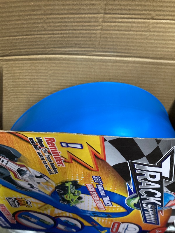Photo 1 of 15 Ft Flexible Race Car Track, Portable Dual-Sided Race Car Track with 4 Cars & Suction Cups, Compatible with Hot Wheels & 1/64 Diecast Cars, Kids’ Car Ramp & Race Track (Blue L)