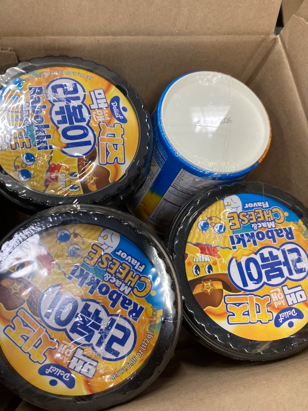 Photo 1 of ***BB 7/15/2026***DELIEF Rabokki Mac & Cheese Flavor 172g/6.07oz - Pack of 4, Korean Street Food, Ramen Noodle and Tteokbokki Rice Cake Combined in 1 - Quick and Easy Meal