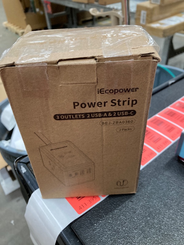 Photo 1 of 10FT Long Surge Protector Power Strip-with 3 Widely Outlets and 4 USB Ports(2 USB-C Port,PD20W Fast Charging),10 Foot Extension Cord(1250W/10A),Wall Mount for Home Office,900 J,White(2 Pack)