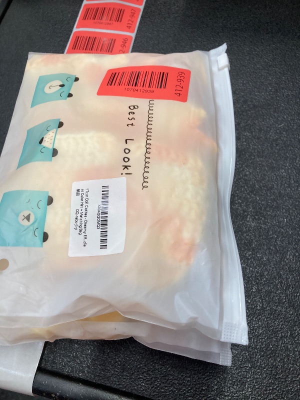 Photo 1 of 17cm Doll Clothes - Handmade Dreamy Elf Style Set, Premium Dolls Outfit with Accessories - Bright Yellow One-Piece Trousers + Gradient Color Hat + Matching Bag (NO Doll)  3 pack