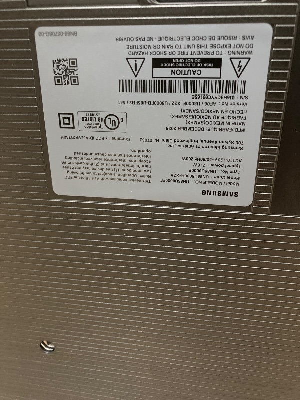 Photo 1 of *******NO RETURNS ACCEPTED
Samsung 85-Inch Class Crystal UHD U8000F 4K Smart TV (2025 Model) Endless Free Content, Crystal Processor 4K, MetalStream Design, Knox Security, Alexa Built-in