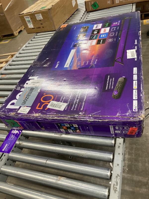 Photo 1 of  NO RETURNS ACCEPTED
Roku Smart TV 2025 – 50-Inch Select Series, 4K HDR TV – RokuTV with Enhanced Voice Remote – Flat Screen LED Television with Wi-Fi for Streaming Live Local News, Sports, Family Entertainment