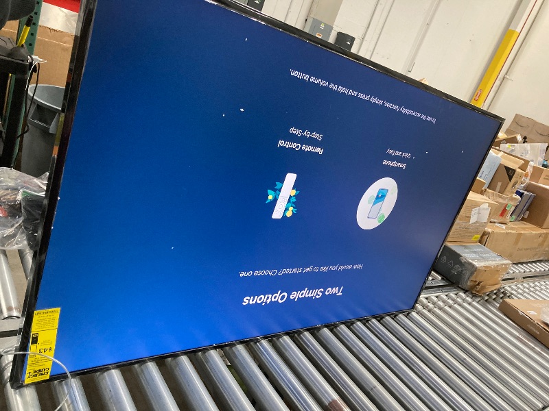 Photo 1 of **Missing  washers secure brackets on rear of tv**SAMSUNG 55-Inch Class QLED 4K LS03D The Frame Series Quantum HDR Smart TV w/Dolby Atmos, Art Mode, Anti-Reflection, Customizable Frame, Slim Fit Wall Mount with Alexa Built-in (QN55LS03D, 2024 Model)