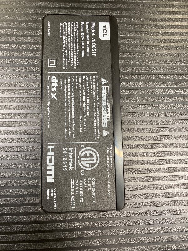 Photo 1 of   NO RETURNS ACCEPTED
TCL 75-Inch Class Q65 QLED 4K Smart TV with Fire TV (75Q651F, 2024 Model), Dolby Vision and Atmos, HDR PRO+, Alexa Built-in with Voice Remote, Apple AirPlay 2 Compatibility, Streaming Television