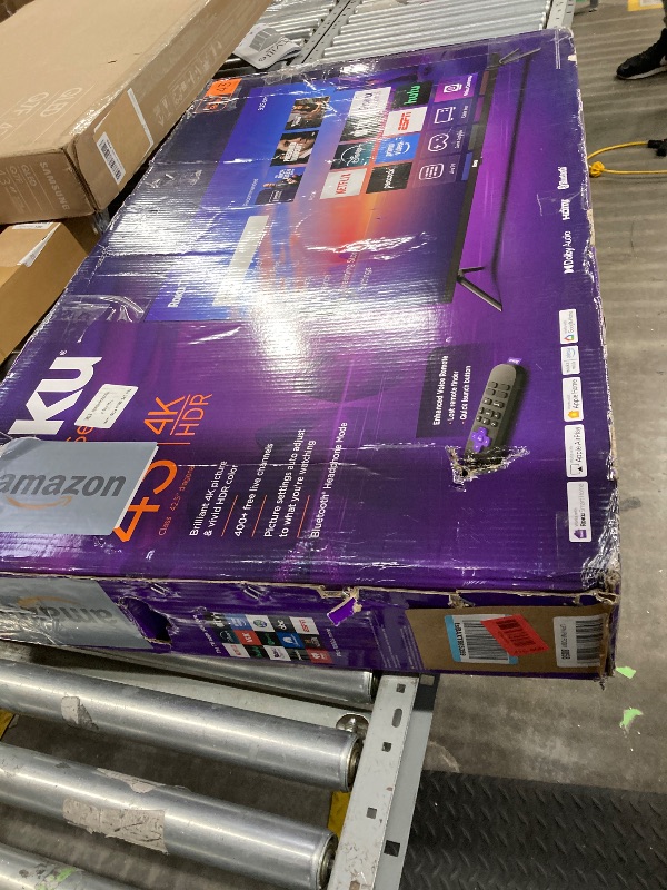 Photo 1 of NO RETURNS ACCEPTED
Roku Smart TV 2025 – 43-Inch Select Series, 4K HDR TV – RokuTV with Enhanced Voice Remote – Flat Screen LED Television with Wi-Fi for Streaming Live Local News, Sports, Family Entertainment