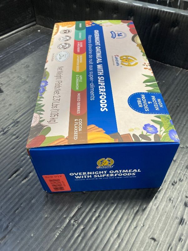 View 3 of ***ONLY 6 FLAVORS & 12 PACKS TOTAL***SUNGIVEN High Protein Overnight Oats with Container - 7 Flavors Low Sugar High Fiber Instant Oatmeal Health Breakfast Snacks for Gym Office School Trip Kids with Superfoods, 14-Packs, 37 oz***ONLY 6 FLAVORS & 12 PACKS 