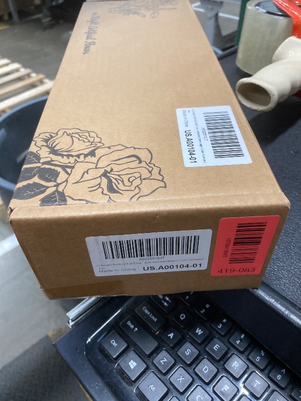 Photo 1 of ***VASE NOT INCLUDED***cn-Knight 2pcs Boho Style Artificial Flower Bouquets,17 Inch Bohemian Style Fall Flower Wedding Bouquets for Bridal Bridesmaid,Rustic Home Décor Centerpiece(Champagne Color Scheme)***VASE NOT INCLUDED***