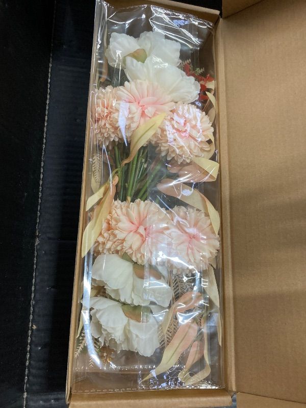 Photo 1 of ***VASE NOT INCLUDED***cn-Knight 2pcs Boho Style Artificial Flower Bouquets,17 Inch Bohemian Style Fall Flower Wedding Bouquets for Bridal Bridesmaid,Rustic Home Décor Centerpiece(Champagne Color Scheme)***VASE NOT INCLUDED***