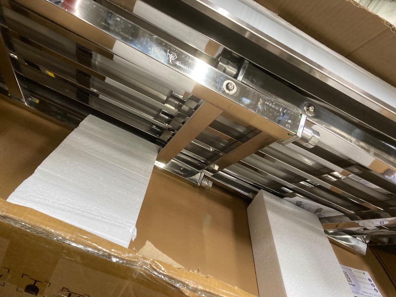 Photo 1 of *Scratches* 60” X 24”Commercial Stainless Steel Folding Table, 500 LBS Heavy Duty Prep Table with Adjustable Undershelf, 2 Tier Space-Saving Metal Worktable for Restaurant Kitchen, Home, Garage, Hotel