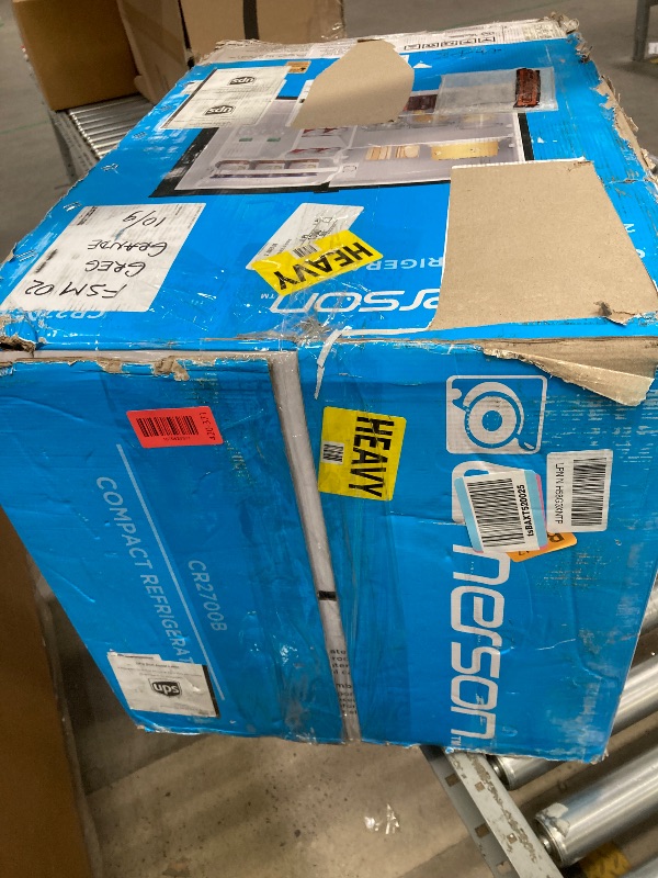 View 3 of **PARTS ONLY***Emerson CR2700B 2.7 Cu. Ft. Compact Refrigerator, ENERGY STAR Certified Mini Fridge with Adjustable Thermostat, Reversible Door, Glass Shelves, Black