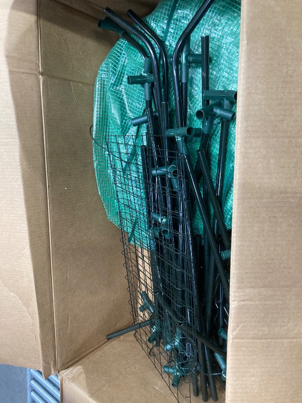 Photo 1 of ***PARTS ONLY***Greenhouse for Outside with Screen Windows, Outdoor Walk in Greenhouses with Durable PE Cover, 57 x 57 x 76'' Small Portable Green House with Shelves Stands,Green