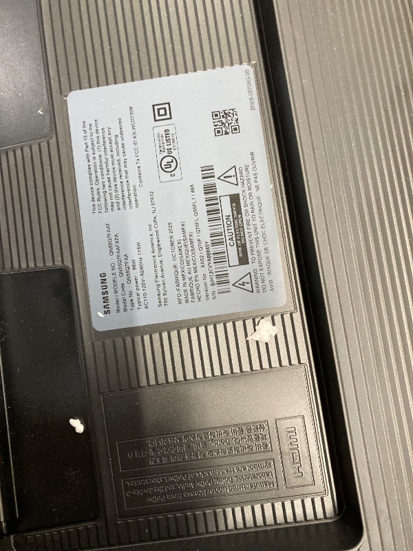 Photo 1 of *PARTS ONLY / NO RETURNS* Samsung 55-Inch Class QLED Q7F Series Samsung Vision AI Smart TV (2025 Model, 55Q7F) Quantum HDR, Object Tracking Sound Lite, Q4 AI Gen1 Processor, 4K upscaling, Gaming Hub, Alexa Built-in