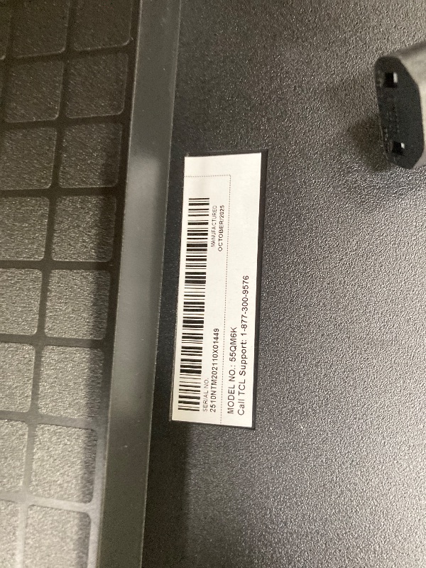 Photo 1 of **BROKEN SCREEN/PARTS ONLY/NO RETURNS OR REFUNDS***TCL 55 Inch Class QM6K Series | Mini LED QLED 4K HDR | 55QM6K, 2025 Model | 120HZ-144HZ High Brightness Smart Google TV Dolby Atmos Onkyo Audio | Voice Remote Alexa Gaming Streaming Television