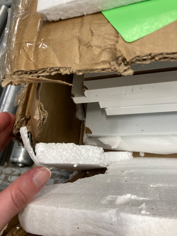 Photo 1 of *Dirty/Chipped* Homfa 55"W Sideboard Buffet Cabinet with Adjustable Shelves & 3-Drawers, 4 Doors Kitchen Storage Cabinet, Coffee Bar Cabinet for Dining Living Room, White