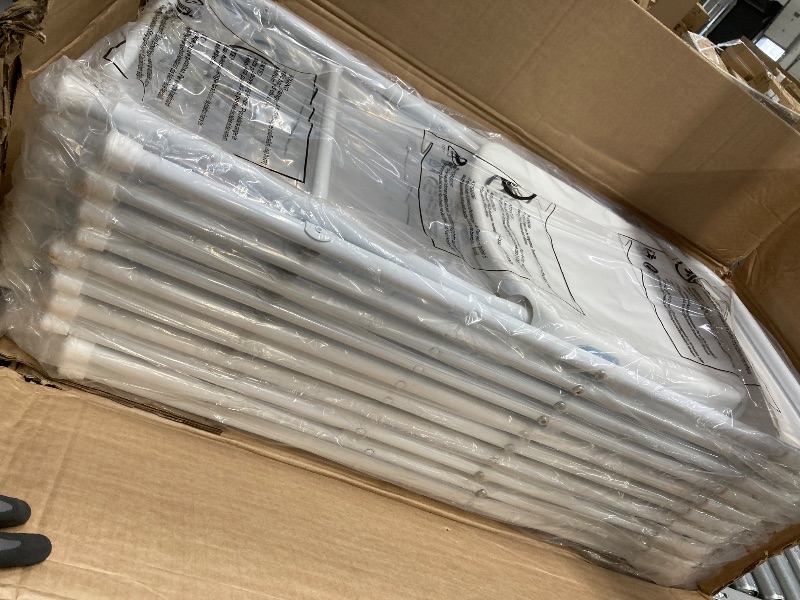 Photo 1 of *Dirty* Furnibear 10 Pack Plastic Folding Chairs Foldable Chair Set, 350 lbs Capacity, White
