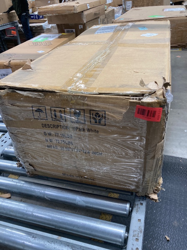 Photo 1 of *Dirty* Furnibear 10 Pack Plastic Folding Chairs Foldable Chair Set, 350 lbs Capacity, White
