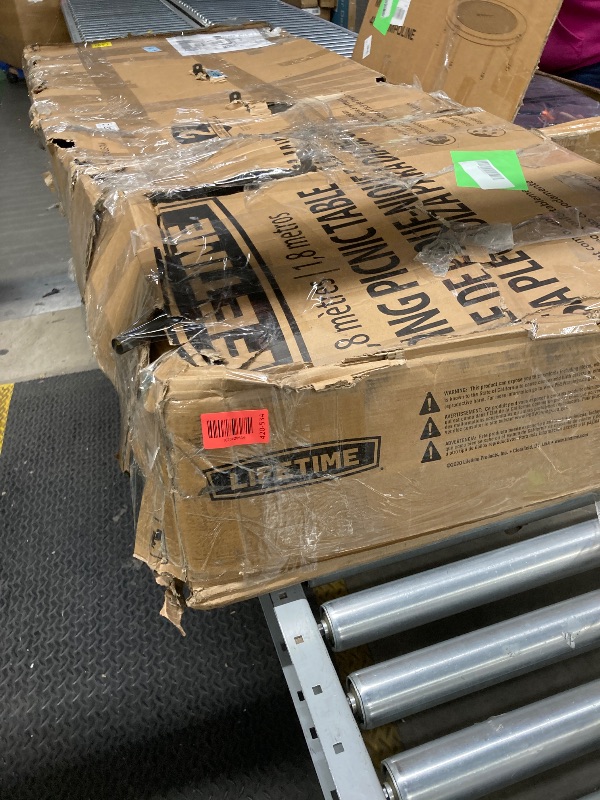 Photo 1 of *Scrached* Lifetime 6-Foot W-Frame Desert Sand - HDPE Folding Picnic Table (60364)
