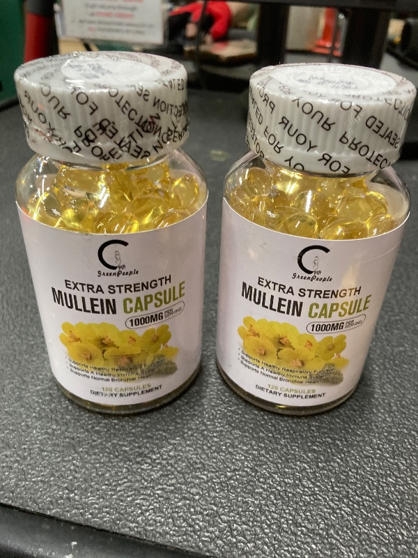 Photo 1 of (2 PACK) Greenpeople Mullein Leaf 1000mg, Support Respiratory System Health, Lung Cleansing and Detoxification, 240 Capsules