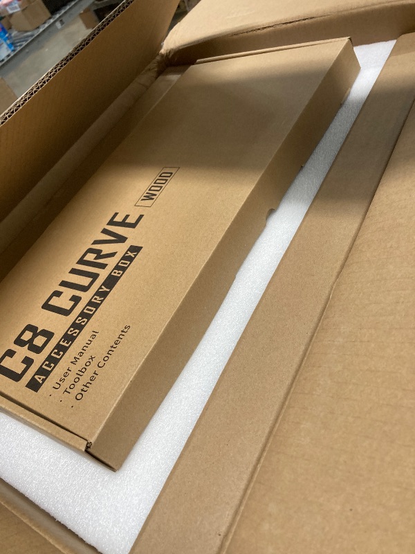 Photo 1 of ***Broken*** C8 Curve Wood, Fans not Included, Wooden Front Panel, Super Wide Angle Single Curved Glass, Dual-Chamber Layout, Type-C, 360mm Radiator Support, RTX 40 Compatible, Full-Tower E-ATX PC Case***Broken***