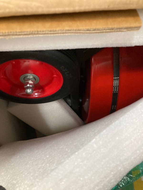 Photo 1 of 100FT 3/4 Inch Auto Feed Drain Cleaning Machine, Portable Electric Drain Auger with 6 Cutter & Air-Activated Foot Switch, Sewer Snake Drain Cleaner for 4" to 8" Pipes, Red