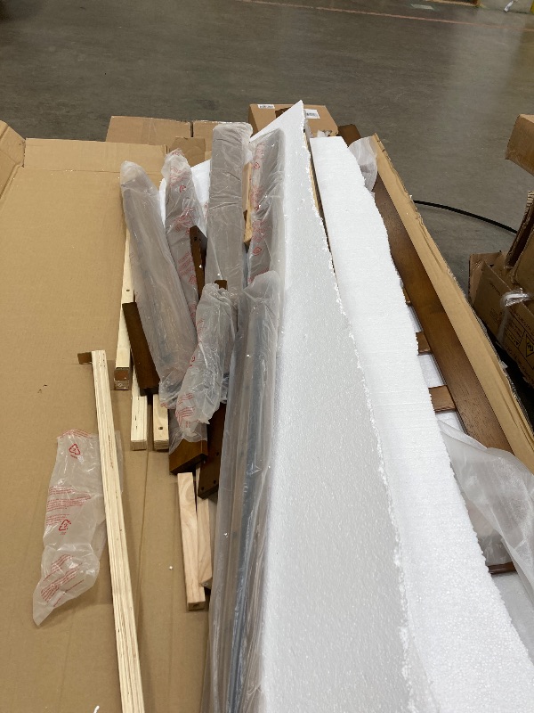 Photo 1 of **MISSING PARTS***Novilla 12 Inch King Size Bed Frame Solid Wooden King Bed Frame and Headboard, King BedFrames with Classic Headboard, No Box Spring Needed, Easy Assembly, Walnut