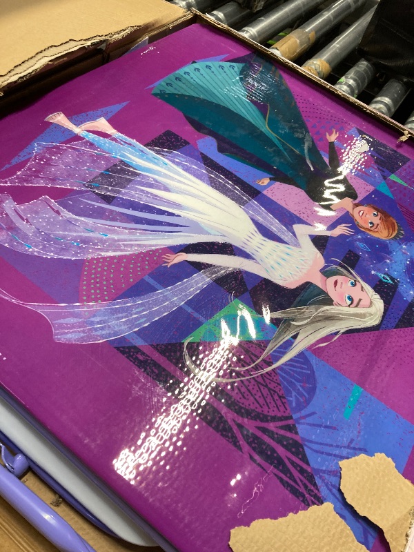 Photo 1 of **BOX CUT ON TABLE***Disney Frozen Kids 3-Piece Activity Table and Chair Set, Purple