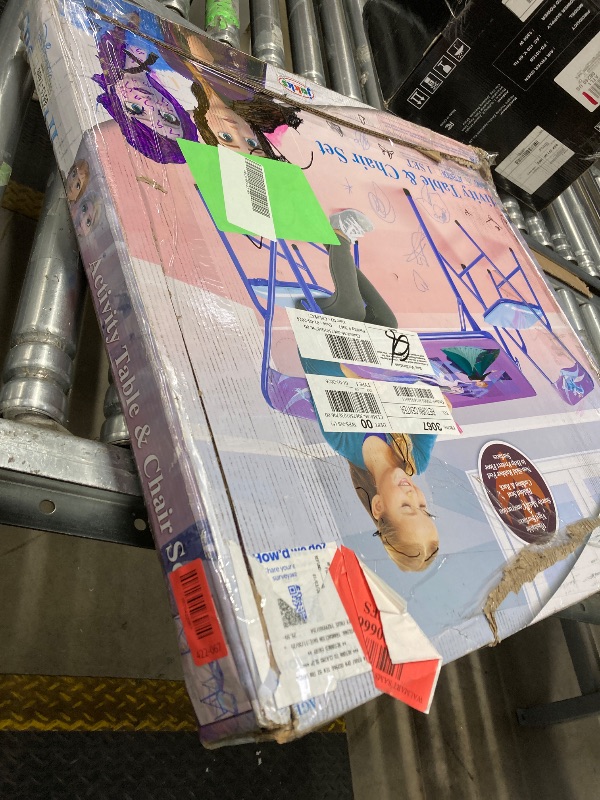 Photo 1 of **BOX CUT ON TABLE***Disney Frozen Kids 3-Piece Activity Table and Chair Set, Purple