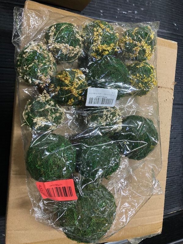 Photo 1 of ***3 PIECES MISSING*13 TOATAL INCLUDED***Flyekist Decorative Balls for Bowls - 16 Pcs Fake Moss Balls for Home Garden Vase Wedding Party Spring Easter Farmhouse Decor***3 PIECES MISSING*13 TOATAL INCLUDED***
