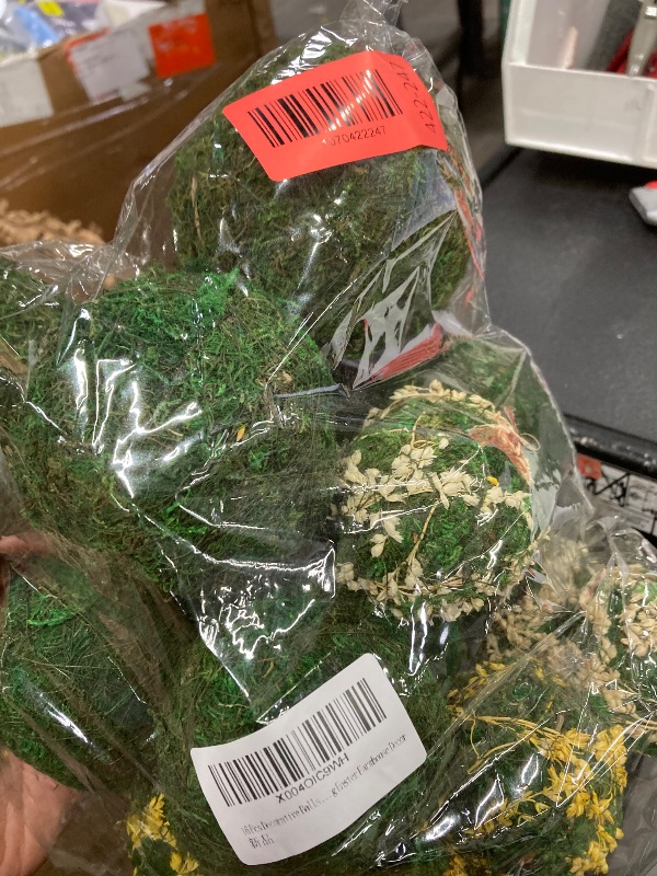 Photo 1 of ***3 PIECES MISSING*13 TOATAL INCLUDED***Flyekist Decorative Balls for Bowls - 16 Pcs Fake Moss Balls for Home Garden Vase Wedding Party Spring Easter Farmhouse Decor***3 PIECES MISSING*13 TOATAL INCLUDED***