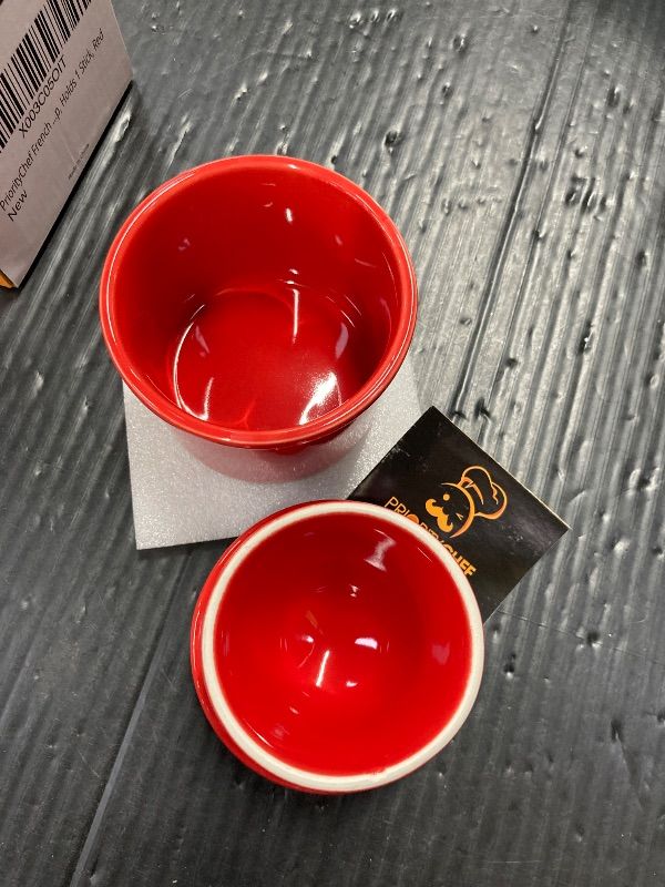 Photo 1 of ***MISSING BUTTER KNIFE***PriorityChef Butter Crock with Lid with Water Line, Ceramic French Butter Dish to Leave On Counter, Red***MISSING BUTTER KNIFE***