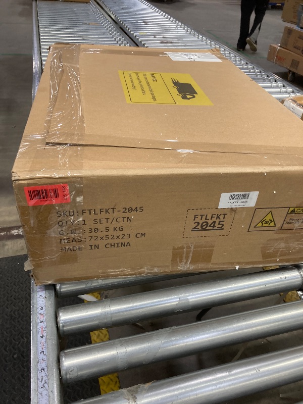 Photo 1 of ****** PARTIAL SET*******DWVO Kitchen Island with Drop Leaf, 59" Large Mobile Storage Islands with Power Outlet, Double Pull-Out Trash Can Cabinets Fits 10-Gal Garbage Bin, Rolling Kitchen Cart with Spice & Towel Rack, White