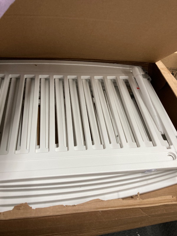 Photo 1 of  24 Inch 6-Panel Portable Dog Playpen for Indoor, Plastic Lightweight Indoor Puppy Pen with Door, Customizable, White