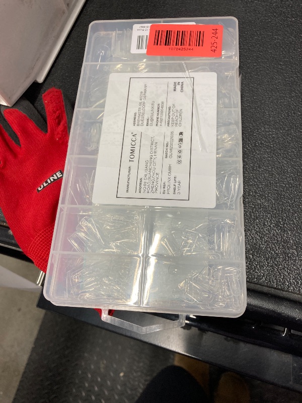 Photo 1 of ***** 2 PACK***** TOMICCA Short Square Nail Tips, 504Pcs Clear Press on Nails Square Full Cover Nail Tips Clear False Press on Nails, Soft Tips for Gel Nail Extension DIY Nail Salon 12 Sizes