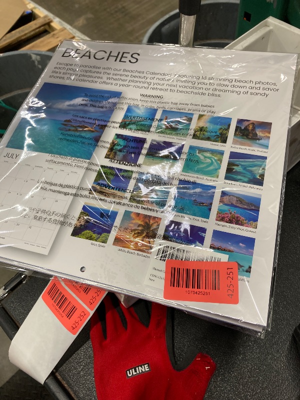 Photo 1 of ****** 2 PACK****** SUNEE 2026 Wall Calendar 12x12 Inches with 16 Months from September 2025 to December 2026, Large Wall Calendar Thick Glossy Paper, 12" x 24" (Open), Beaches